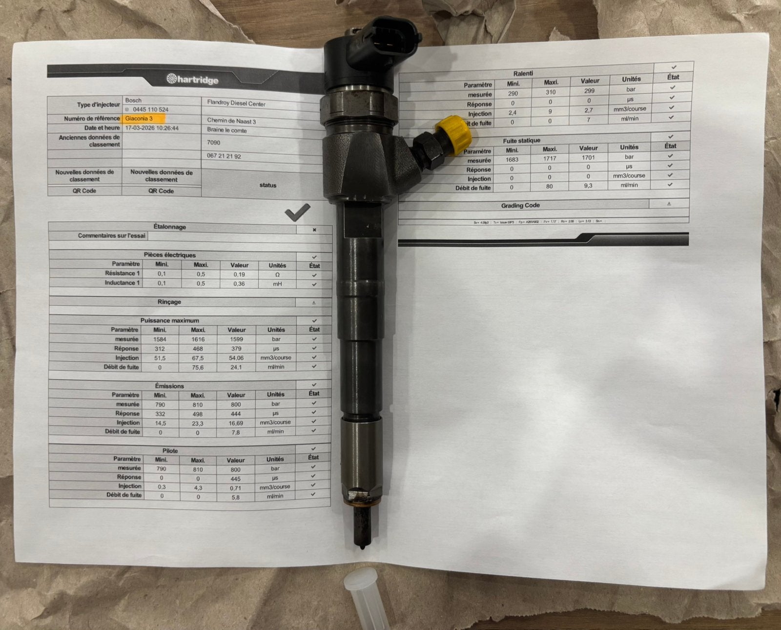 3 injecteurs Bosch 0445110524 pour 1.6D multijet, Autos : Pièces & Accessoires, Enlèvement ou Envoi, Fiat
