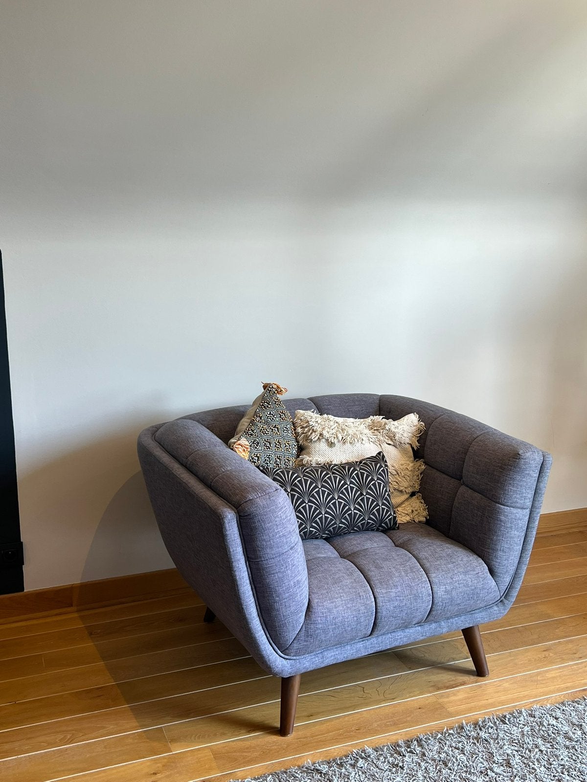 Fauteuil gris, Enlèvement, Utilisé, Tissus, 100 à 125 cm
