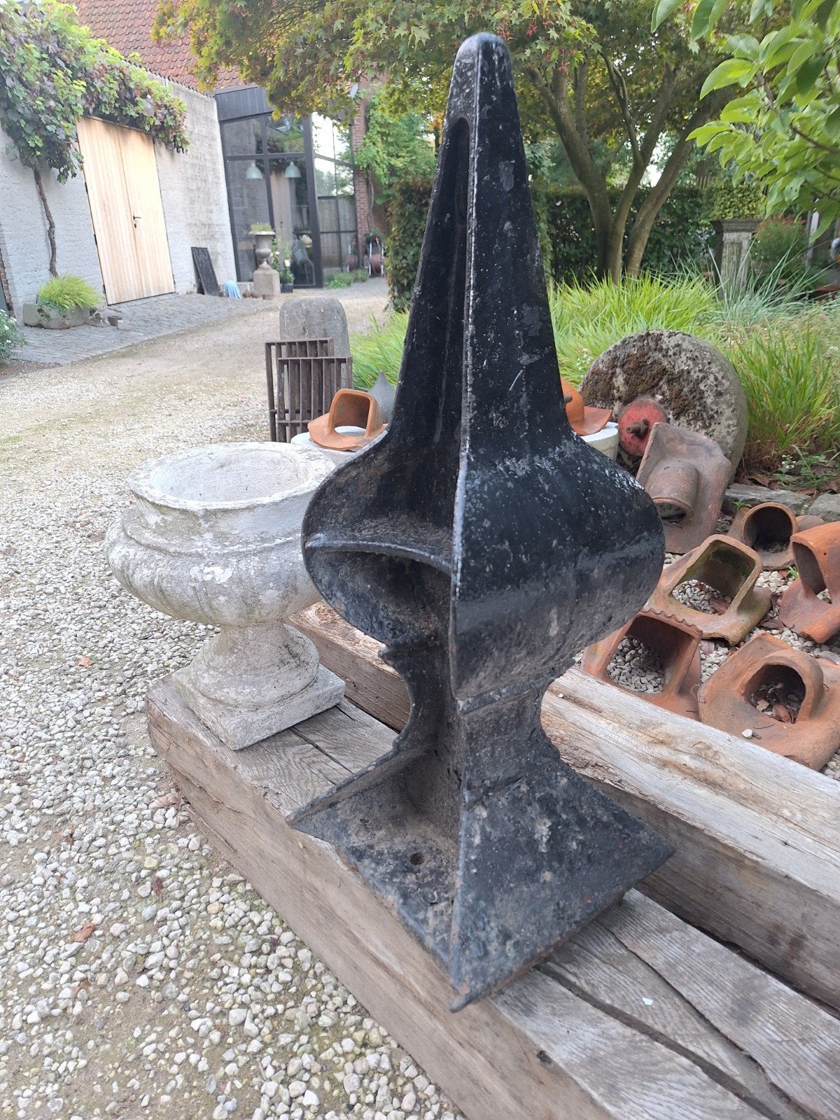 mooie zware smeedijzeren pin 75 cm, Ophalen