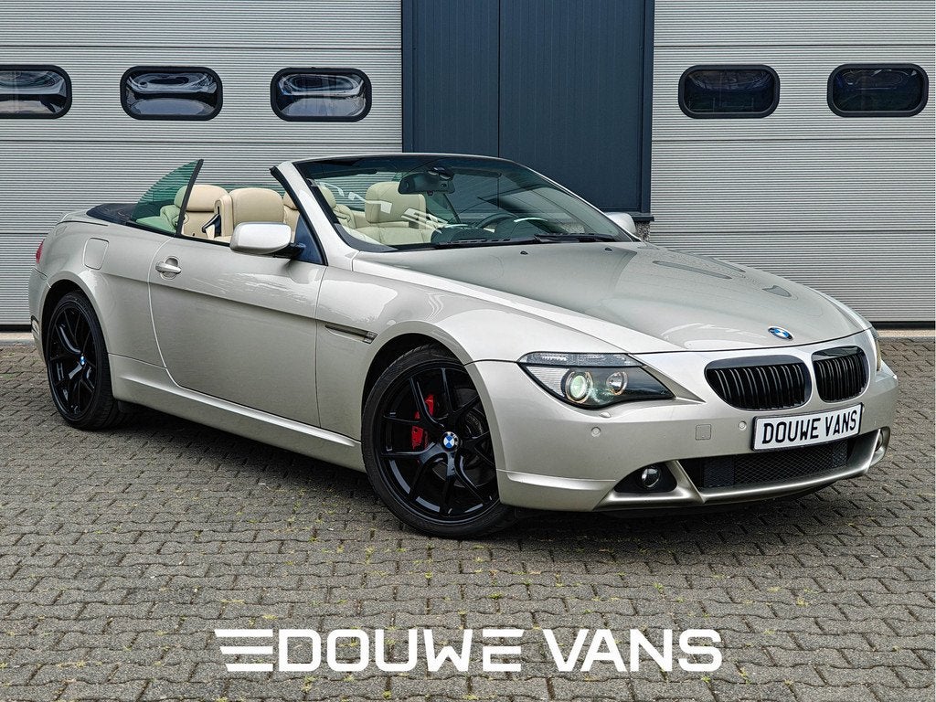 BMW 6 Serie 650 CI 6-serie 650i Cabrio 4.8 V8 367PK Youngtim, Autos, Cuir, Argent ou Gris, Achat, Entreprise