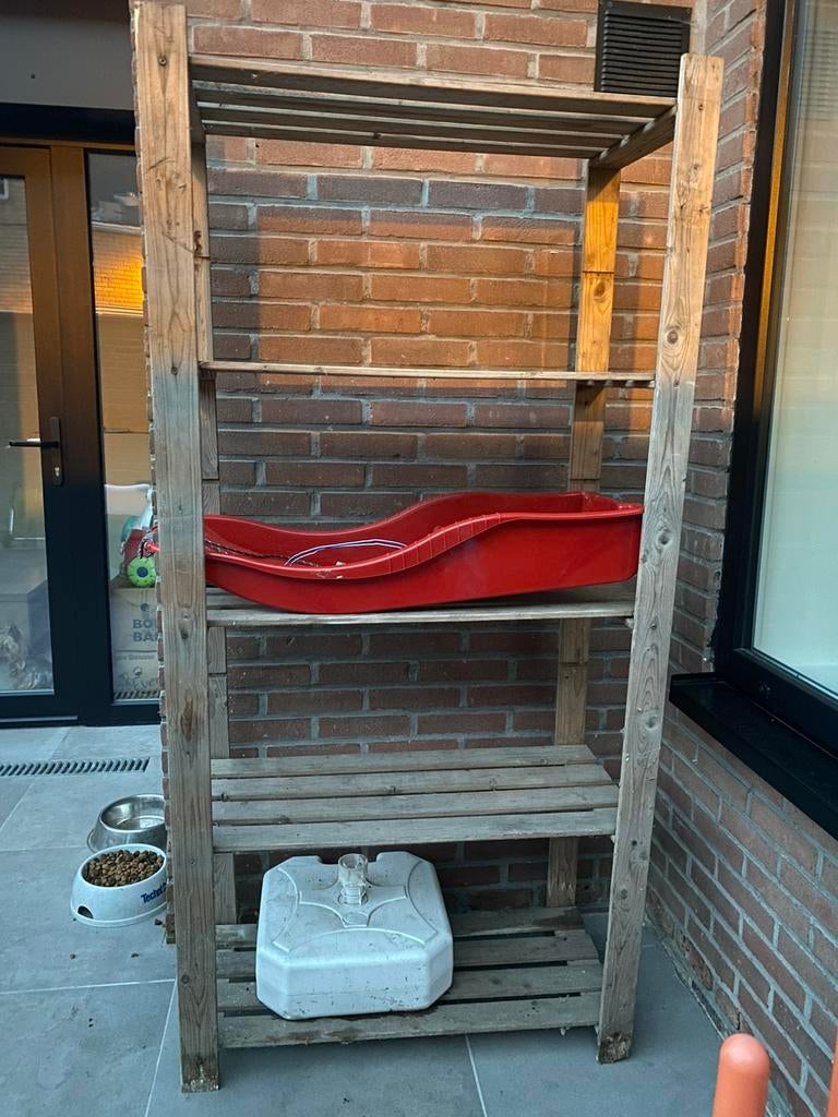 Houten rek, Ophalen, Gebruikt