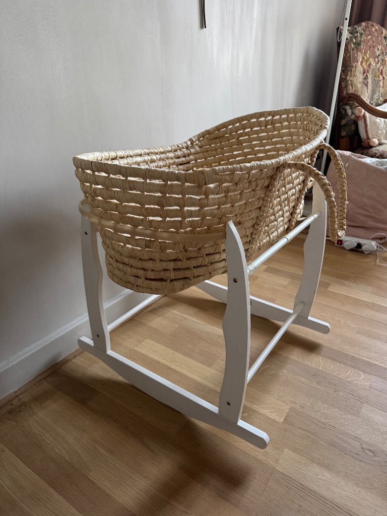 Mozes mand Childhome met schommelbasis, baby wiegje, Kinderen en Baby's, Ophalen, Zo goed als nieuw, Minder dan 140 cm, Minder dan 70 cm