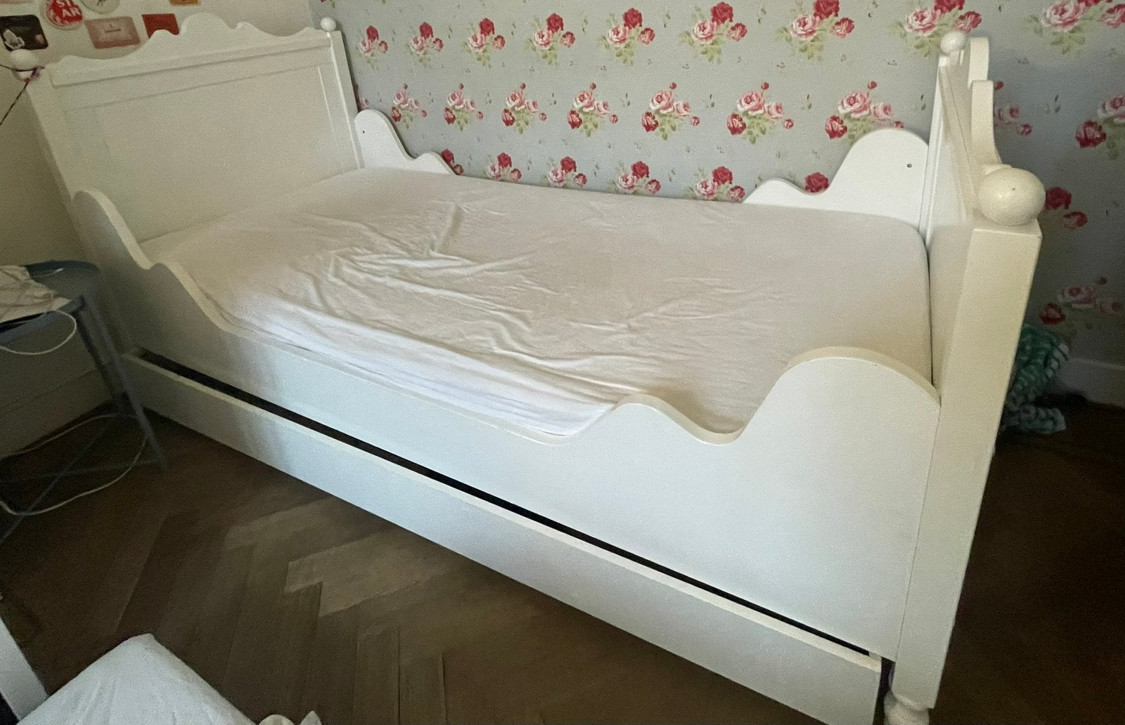 Enkelbed met lattenbodem en bedlade, Ophalen, 90 cm, Eenpersoons, 210 cm