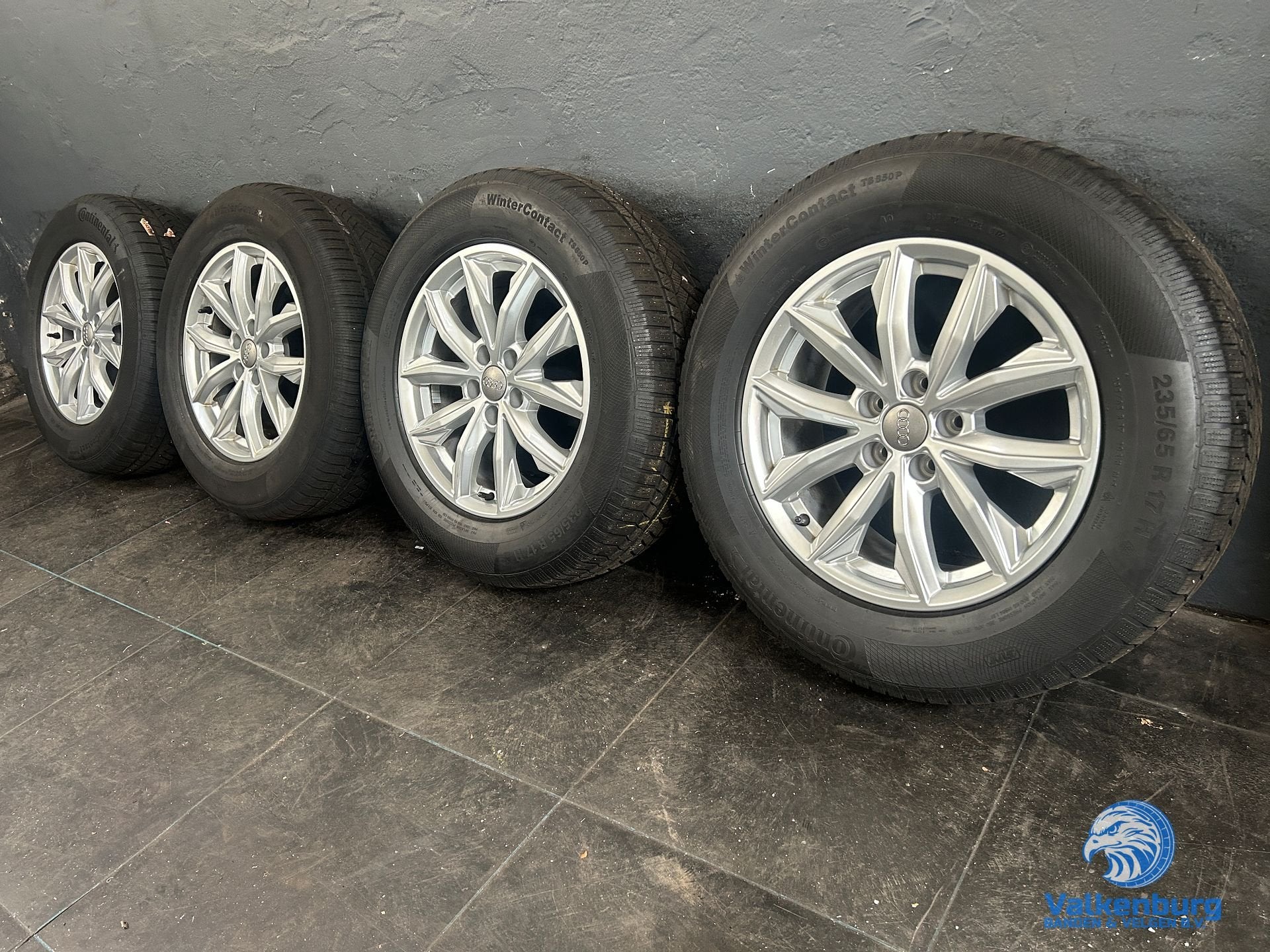 6-7mm! Originele Audi Q5 80A 17 inch velgen 5x112 winterband, Auto-onderdelen, Banden en Velgen, Gebruikt, -, -, Banden en Velgen
