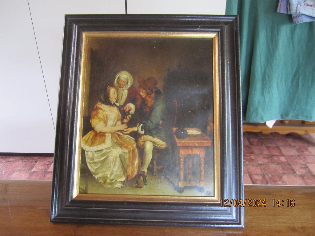 Reproductie schilderij van Gerard ter borch ( de limonade, Antiquités & Art, Peint à la main, Autres sujets, Enlèvement, Toile