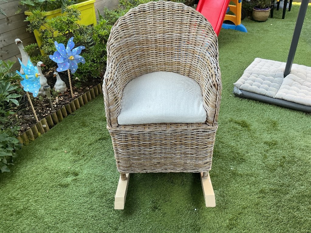 2 schommelstoelen eddy rocking, Jardin & Terrasse, Chaises de jardin, Enlèvement, Comme neuf, Rotin