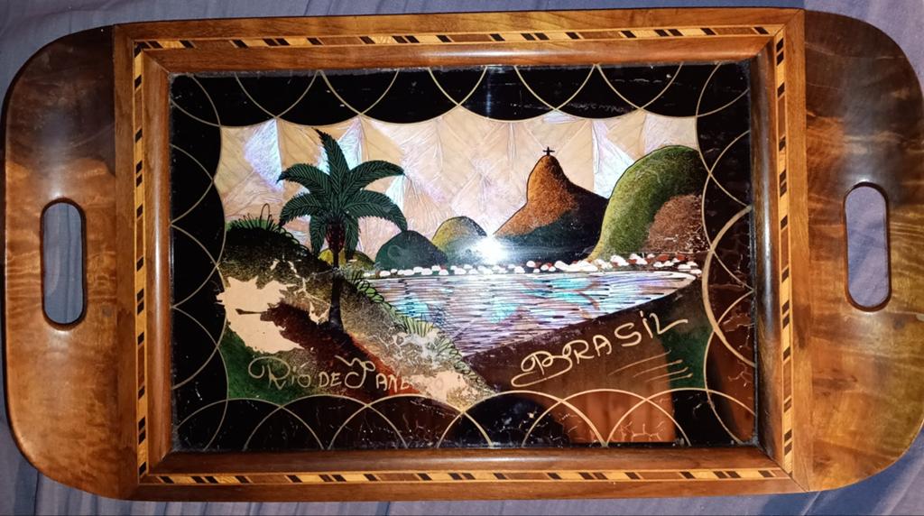 Prachtig dienblad uit Brazilië jaren 1950, Antiek en Kunst, Ophalen of Verzenden