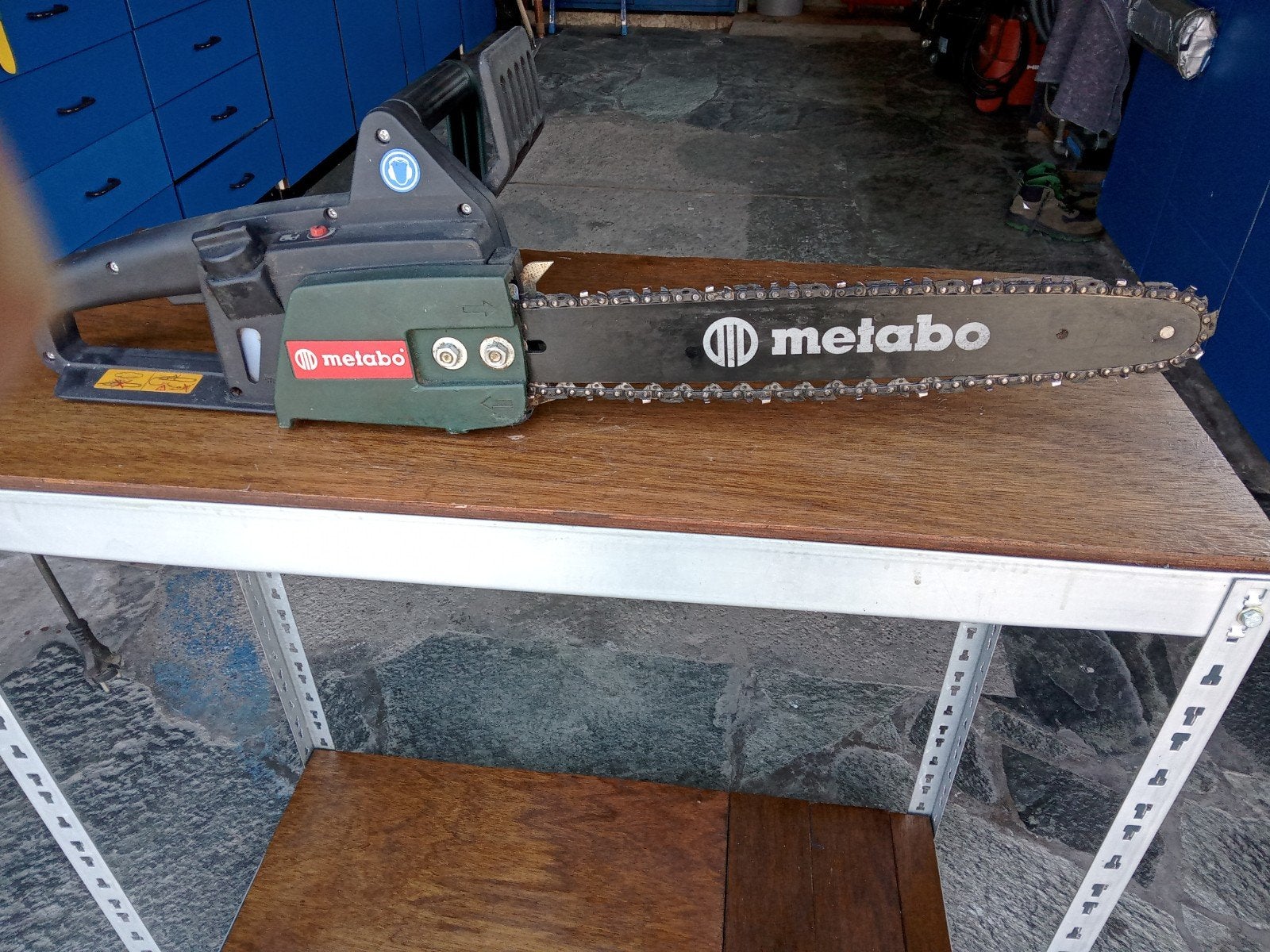 Elektrische boomzaag, Jardin & Terrasse, Outils à main, Enlèvement, Utilisé, Metabo 1400w 230v zaaglengte  400mm