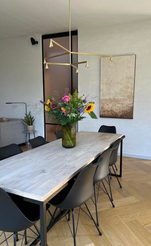 Eettafel te koop, Ophalen, Gebruikt, Overige materialen, 200 cm of meer