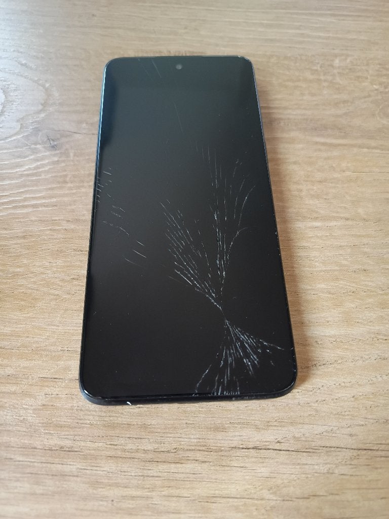 Smartphone Motorola met barst, Telecommunicatie, Ophalen, Gebruikt, Blauw, Zonder abonnement
