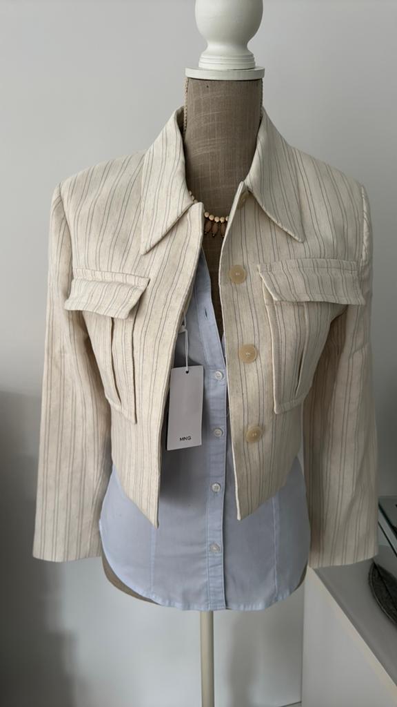 Blazer creme mango, Ophalen of Verzenden, Zo goed als nieuw, Maat 34 (XS) of kleiner, Beige