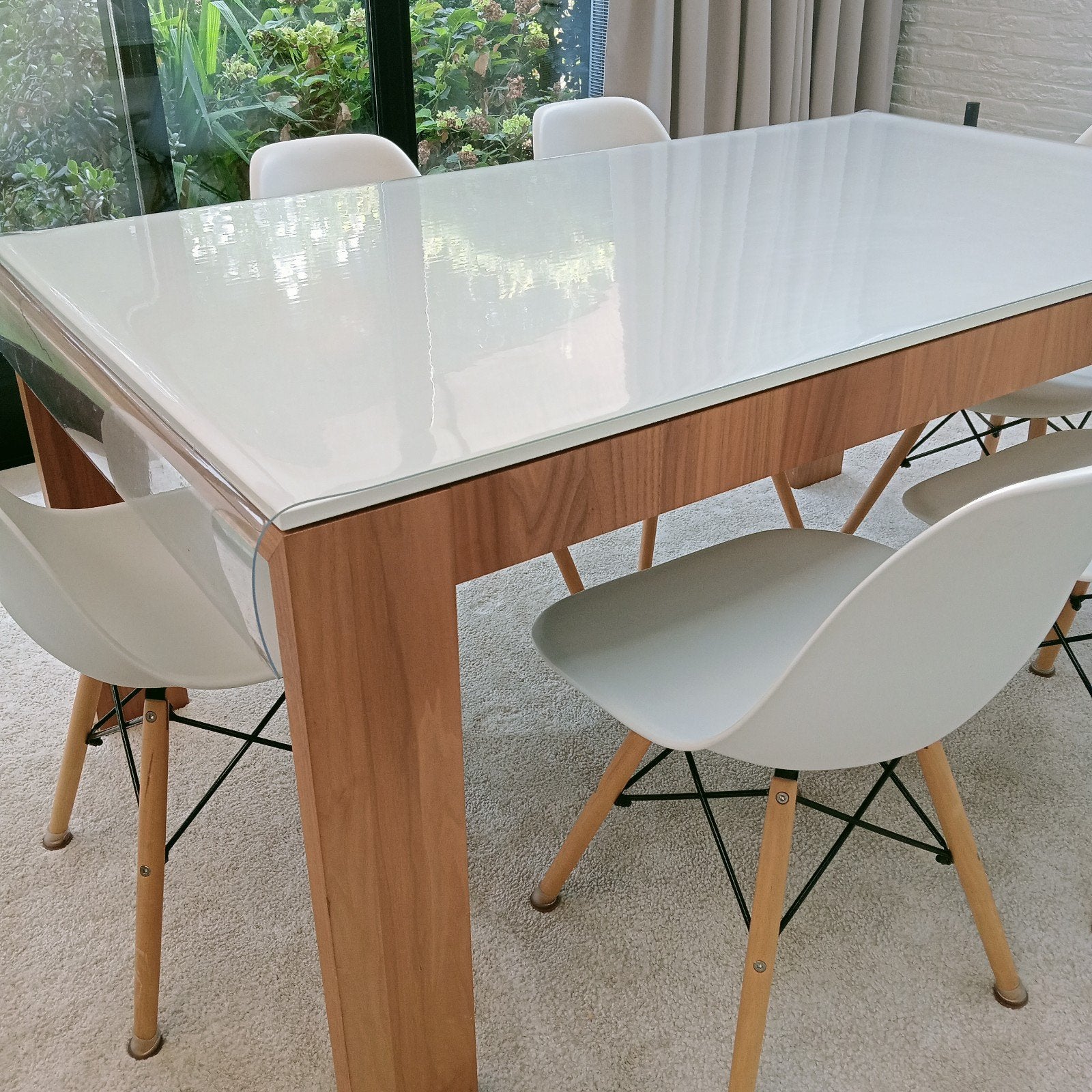 Hulsta eettafel en 6 kuipstoeltjes, Huis en Inrichting, Ophalen, 50 tot 100 cm, Zo goed als nieuw, Vijf personen of meer