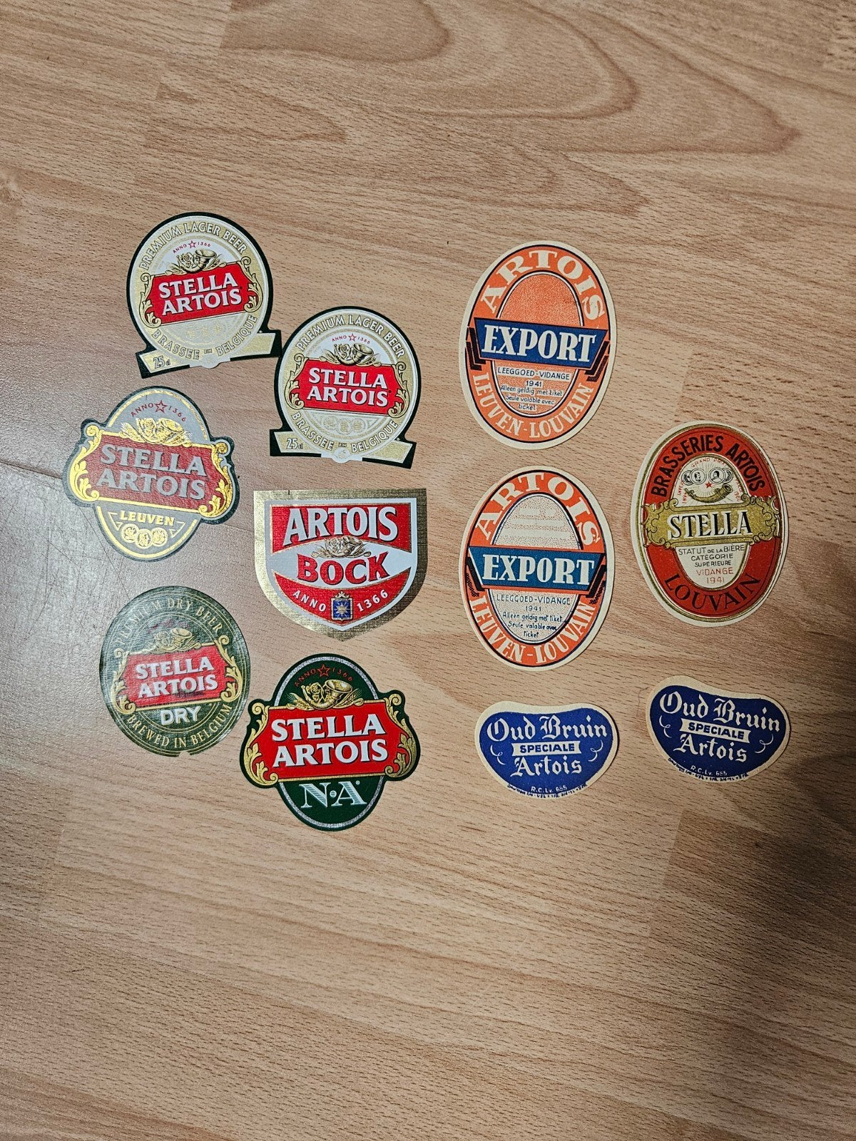 oud en nieuw bier etiketten, Ophalen of Verzenden