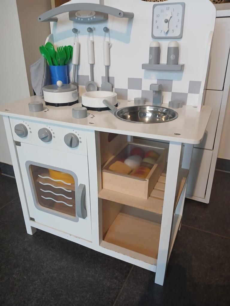 Houten kinderkeukentje, Enlèvement, Comme neuf, Bois, Jouer à la cuisine