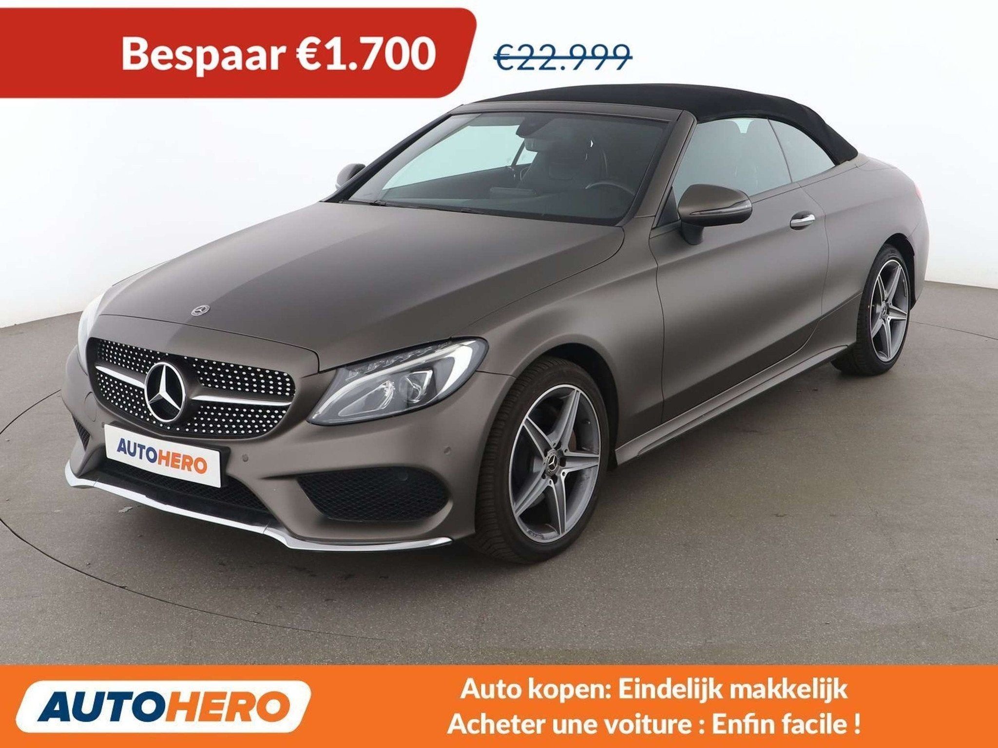 Mercedes-Benz C-Klasse 180 C 180 AMG Line (bj 2018), Auto's, 4 zetels, Achterwielaandrijving, Gebruikt, Zwart