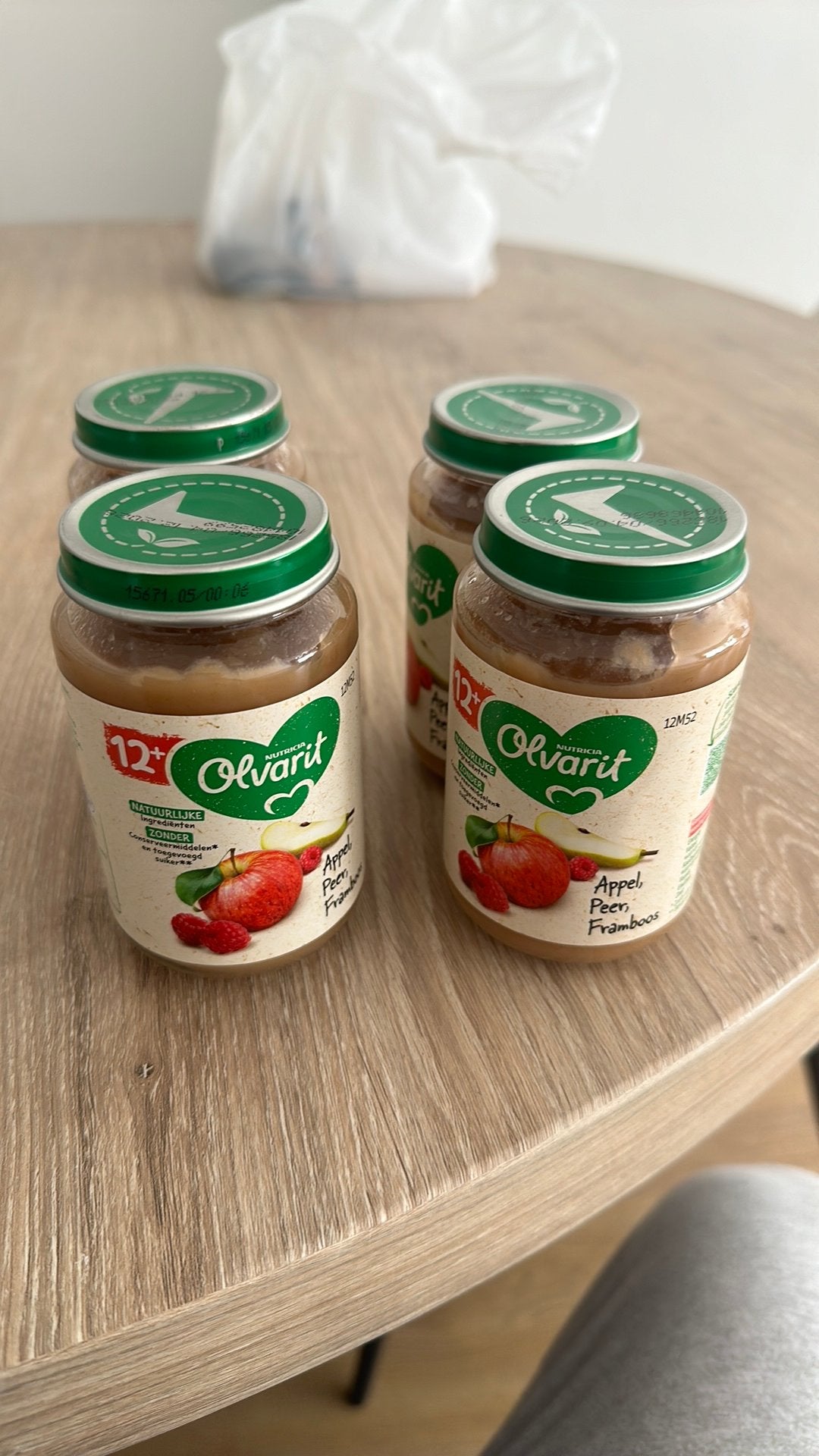 Olvarit fruit potjes, Ophalen, Nieuw
