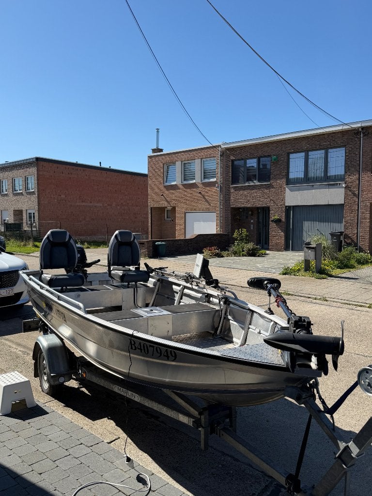 Aluminium vissersboot, Watersport en Boten, Ophalen, Overige merken, Gebruikt, Tot 10 pk