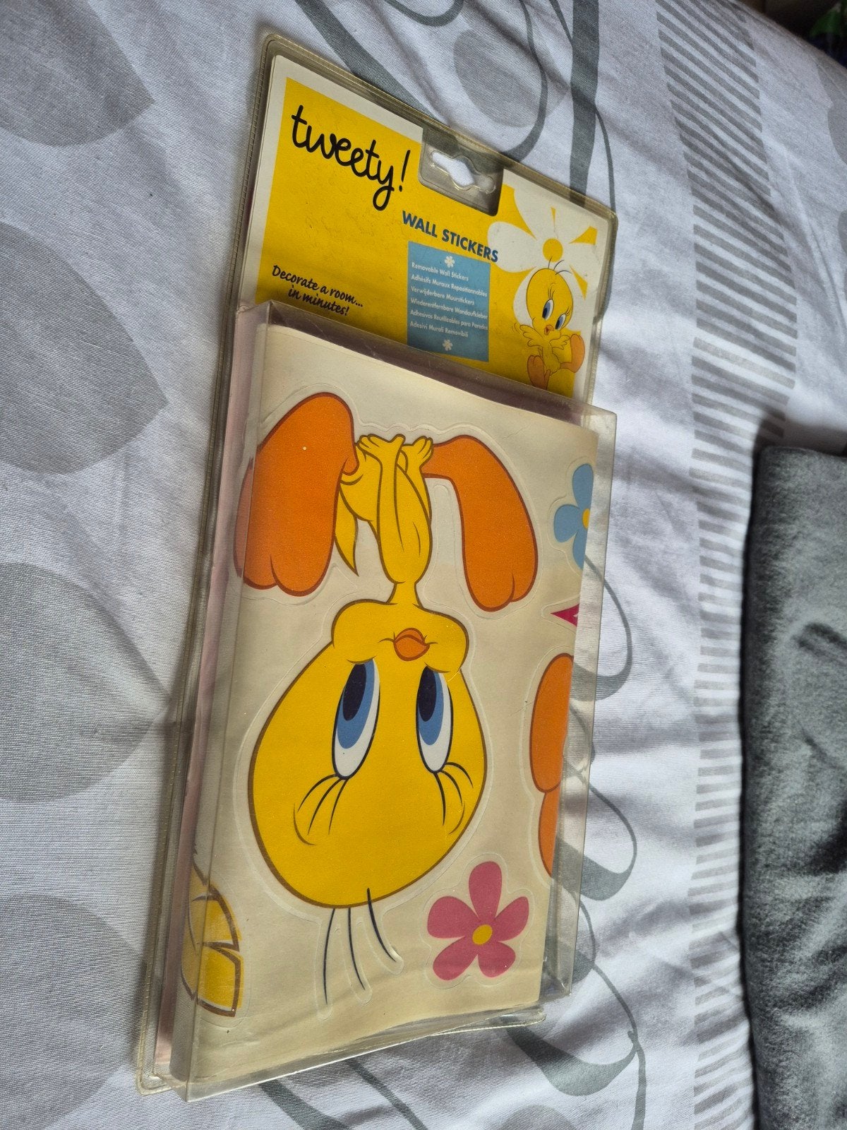 nieuw vintage tweety muur stickers verpakking beetje gelost, Ophalen of Verzenden