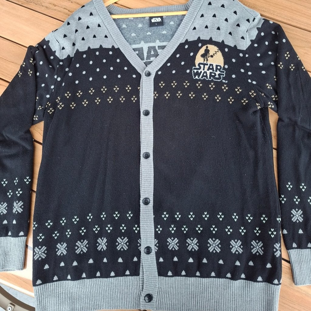 Star Wars trui cardigan, Maat 52/54 (L), Zwart, Ophalen of Verzenden, Zo goed als nieuw