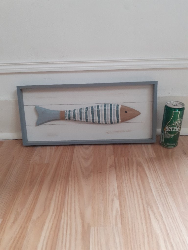 Uccle: Cadre poisson, marque "Maisons du Monde", Moins de 25 cm, Moins de 100 cm, Enlèvement, Utilisé