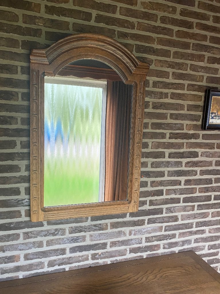Houten spiegel, Huis en Inrichting, Ophalen, Gebruikt, Rechthoekig