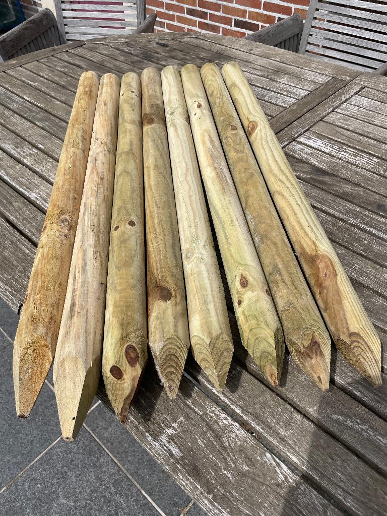 stevige geimpregneerde ronde tuinpalen, Tuin en Terras, Palen, Balken en Planken, Ophalen, Nieuw, Minder dan 180 cm, Palen