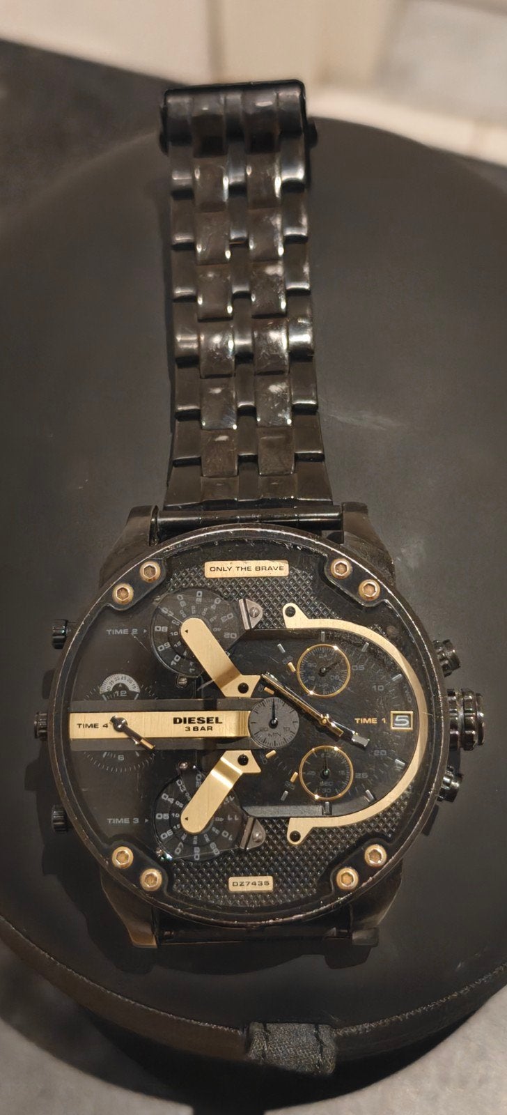 Diesel "Mr Daddy" herenhorloge, Handtassen en Accessoires, Horloges | Heren, Overige merken, Staal, Gebruikt, Staal