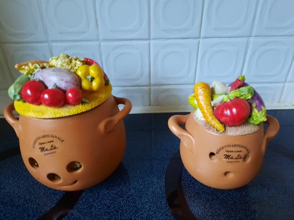 set keramieken zware potten grote en kleine met deksel, Huis en Inrichting, Woonaccessoires | Droogbloemen, Ophalen of Verzenden