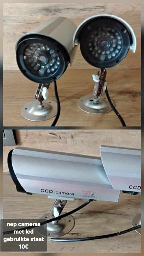 2 dummy camera's outdoor met led, TV, Hi-fi & Vidéo, Caméras de surveillance, Enlèvement ou Envoi, Utilisé, Caméra extérieure