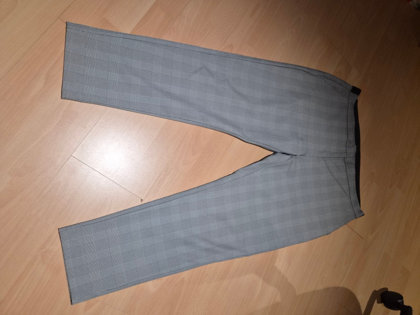 geruite damesbroek maat 46 met elastiek in taille, Enlèvement ou Envoi, Longs, Taille 46/48 (XL) ou plus grande, Gris