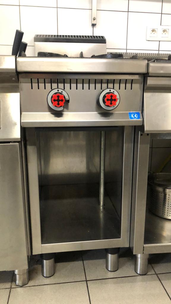 2 bek gasfornuis angelo po, Zakelijke goederen, Horeca | Keukenapparatuur, Ophalen