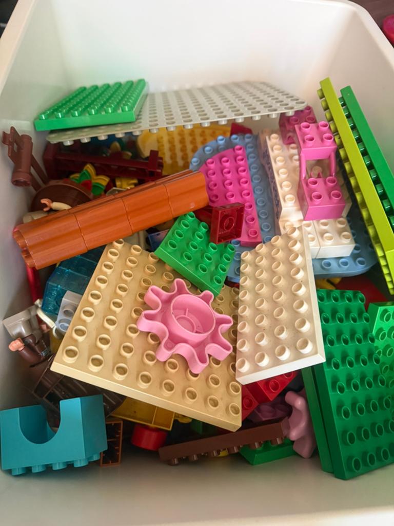 Enorme bak Duplo (bak van 60 liter),Disney, vintage, dieren…, Ophalen, Zo goed als nieuw