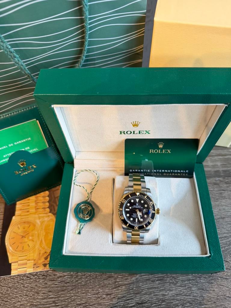 Rolex Submariner Date Two-tone Black/Gold, Ophalen of Verzenden, Zo goed als nieuw, Rolex