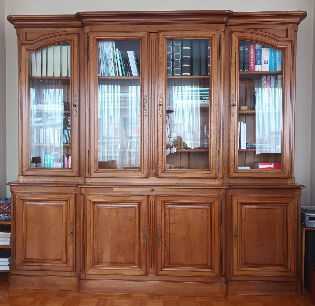 Buffet deux corps en mérisier, Avec porte(s), 200 cm ou plus, Enlèvement, 200 cm ou plus