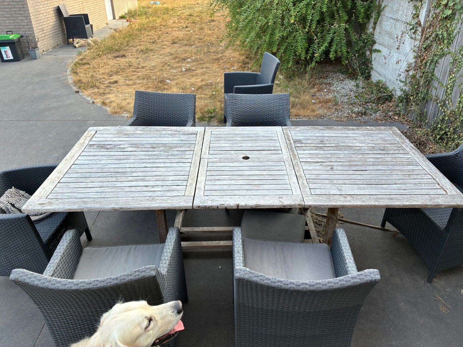 Tuintafel met 6 stoelen, Tuin en Terras, Ophalen, Gebruikt