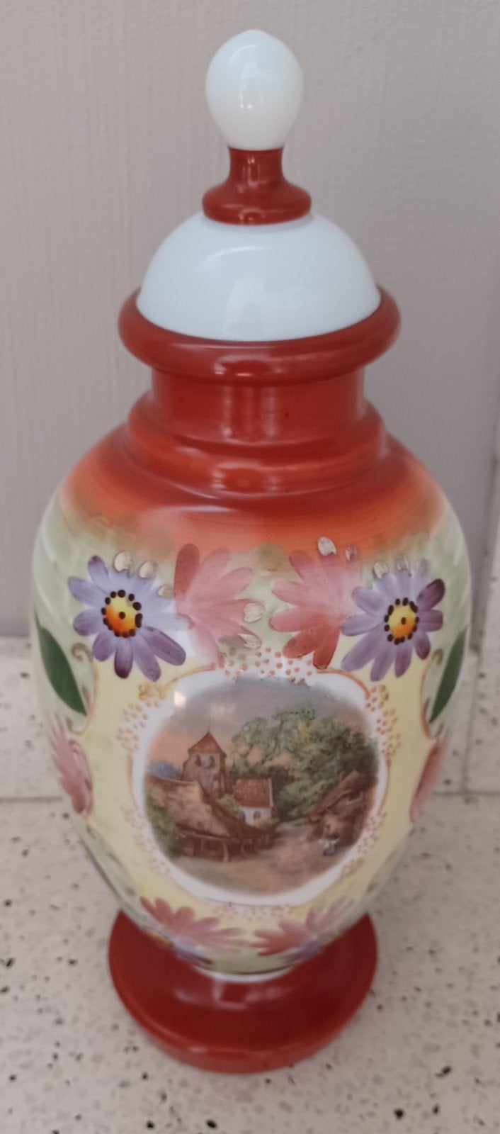 antieke porseleinen vaas. 35 cm hoog., Antiquités & Art, Enlèvement