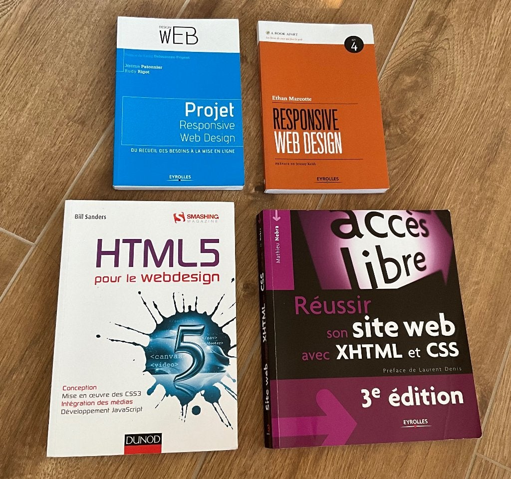 Lot 4 livres Webdesign – Responsive Design /HTML5 / CSS / UX, Boeken, Verzenden, Zo goed als nieuw, Hoger Onderwijs
