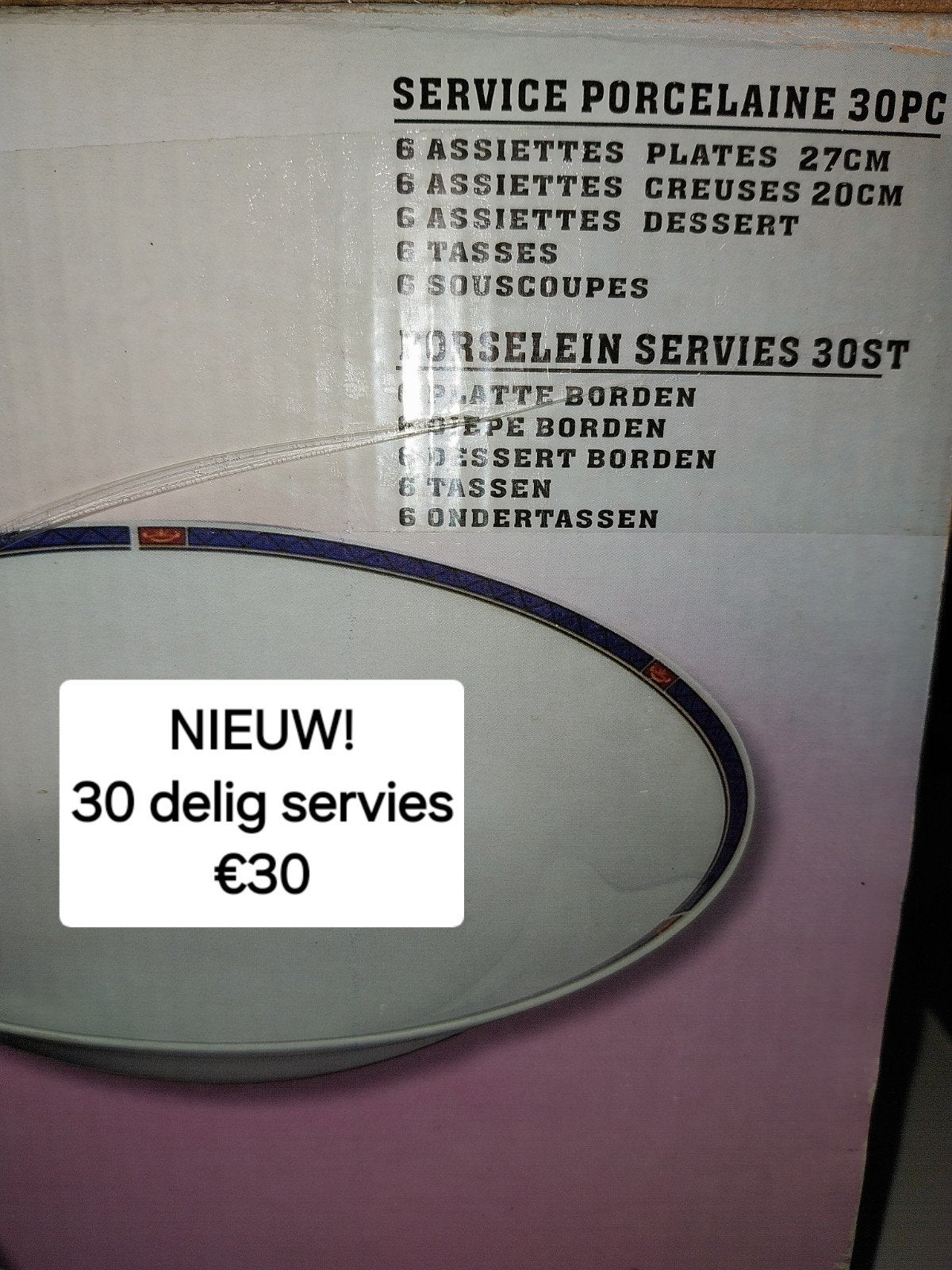 NIEUW servies 30 delig, Ophalen