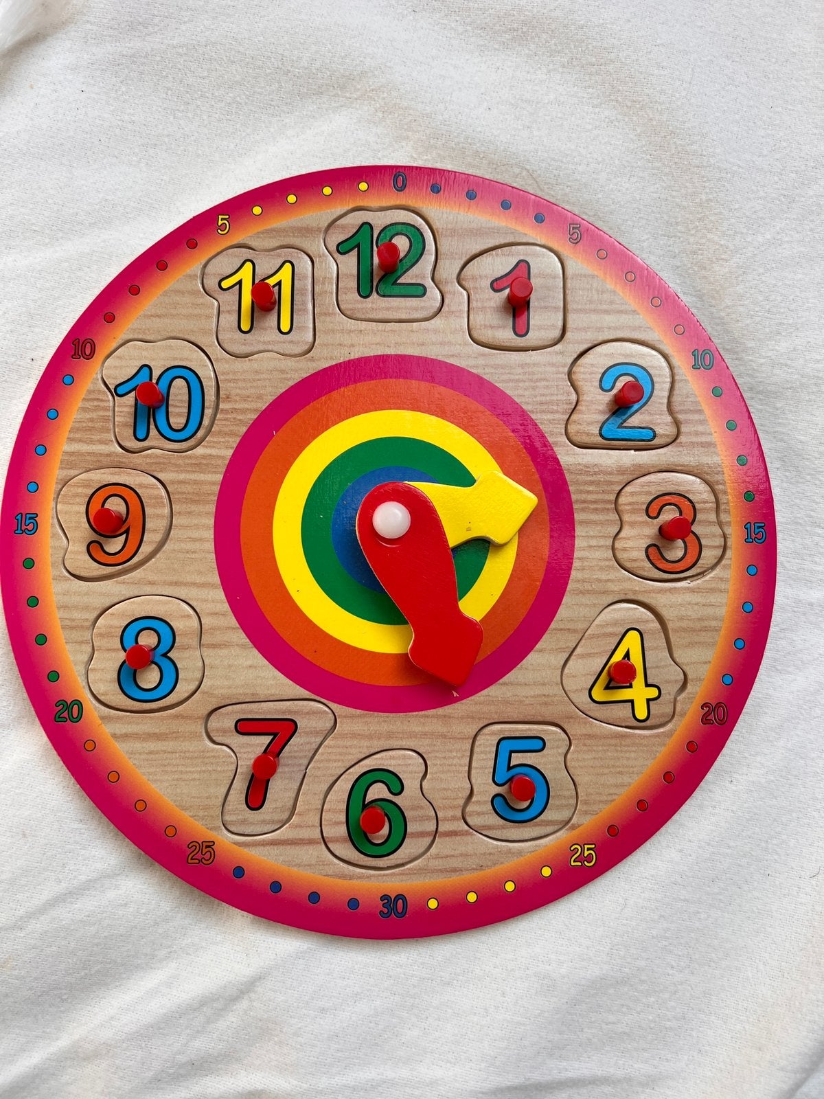 Houten klok dat je zelf kan in elkaar steken, Kinderen en Baby's, Ophalen, Zo goed als nieuw, Duw- of Trekspeelgoed