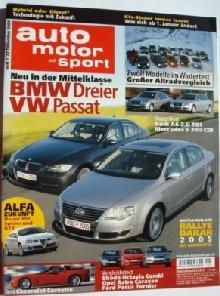 Auto Motor und Sport 1-2005 Chevrolet Corvette/Audi A6/Merce, Livres, Envoi, Comme neuf, Général