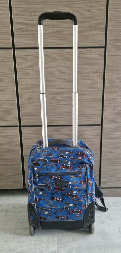 Cartable: Sac à dos à roulettes Kipling, Enlèvement, Comme neuf, Bleu, Sac à dos