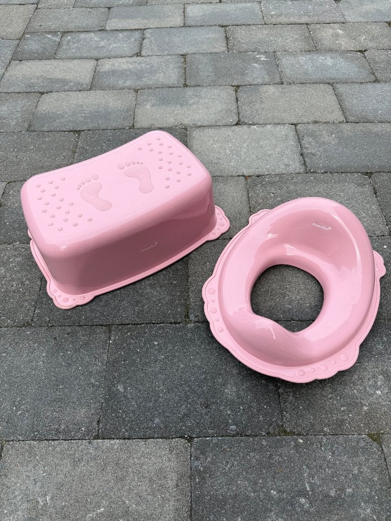 Wc-Bril verkleiner + opstapje €5, Kinderen en Baby's, Ophalen, Zo goed als nieuw