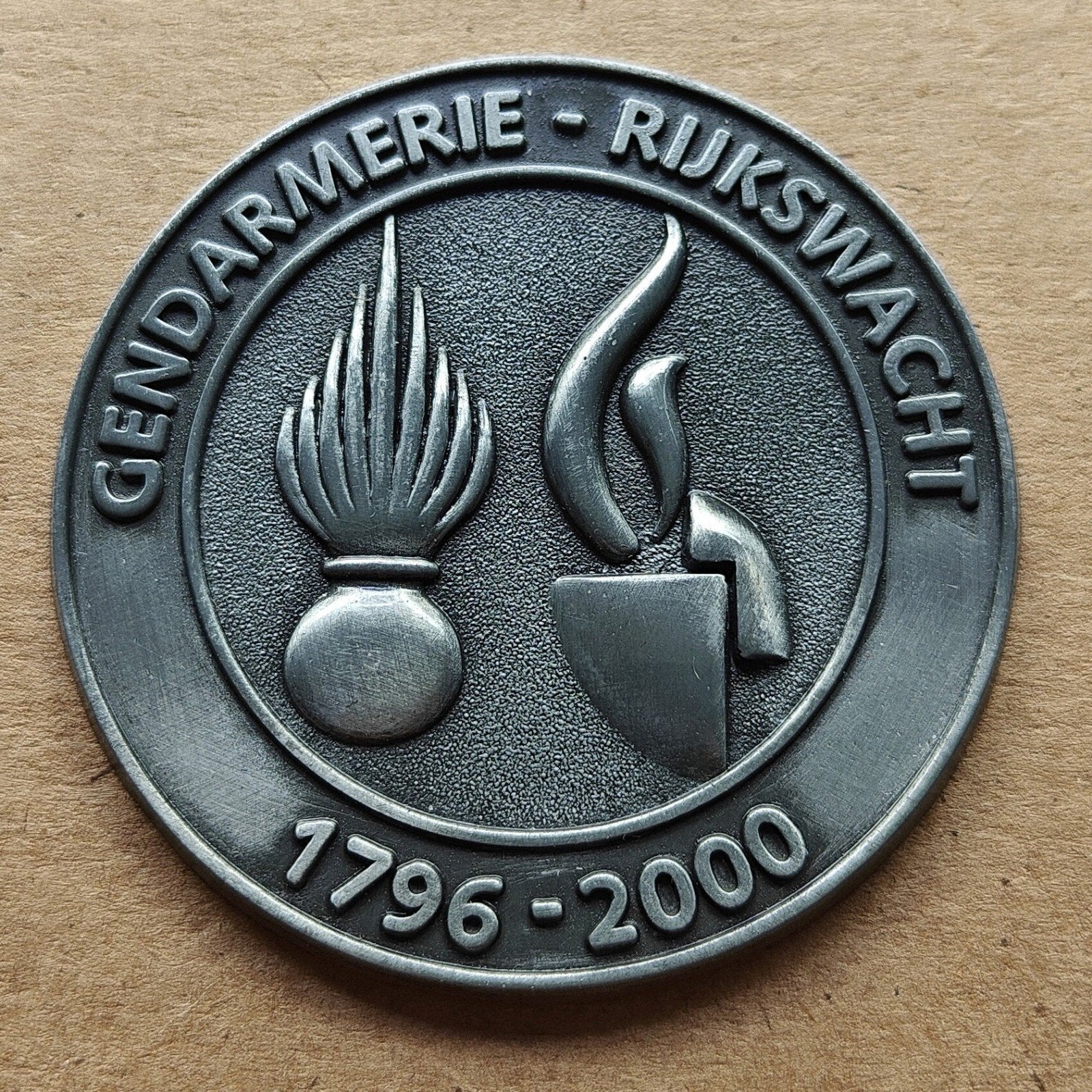 Médaille commémorative (Challenge Coin) Gendarmerie belge, Collections, Enlèvement ou Envoi, Gendarmerie, Emblème ou Badge