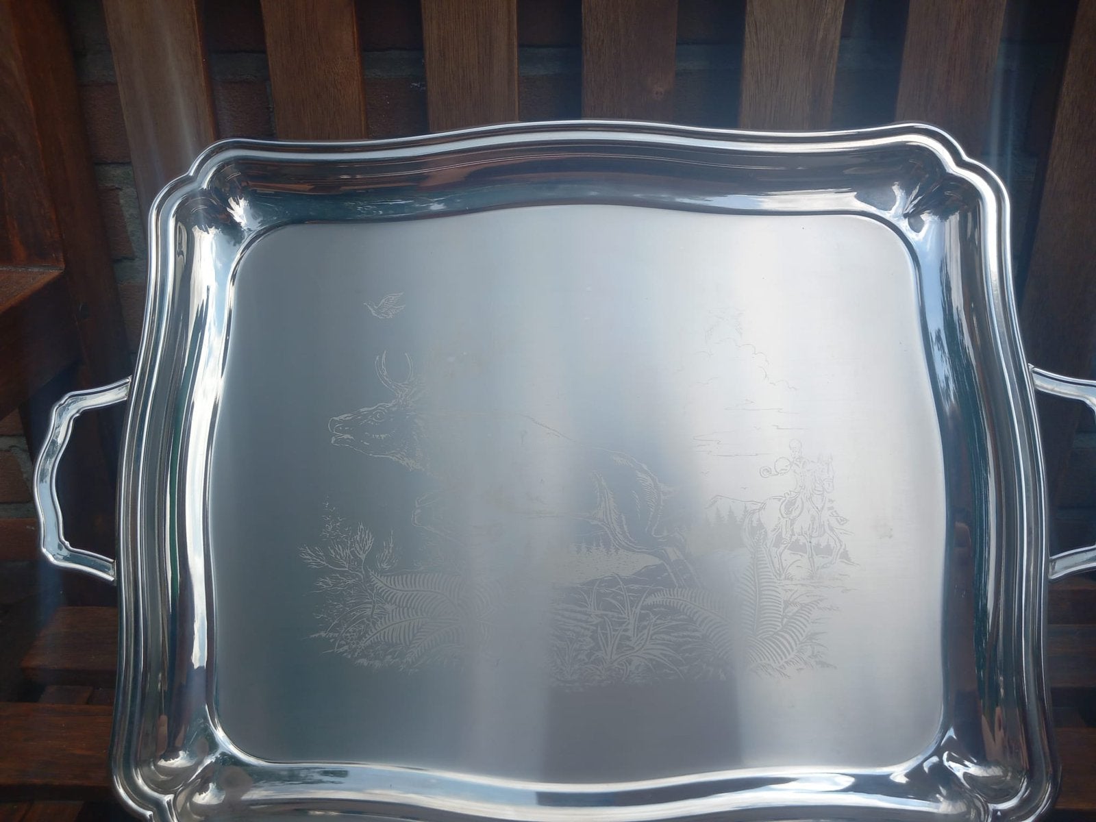 Jean Couzon serveerblad / dienblad – Inox 18/10, Maison & Meubles, Accessoires pour la Maison | Plateaux, Enlèvement, Comme neuf