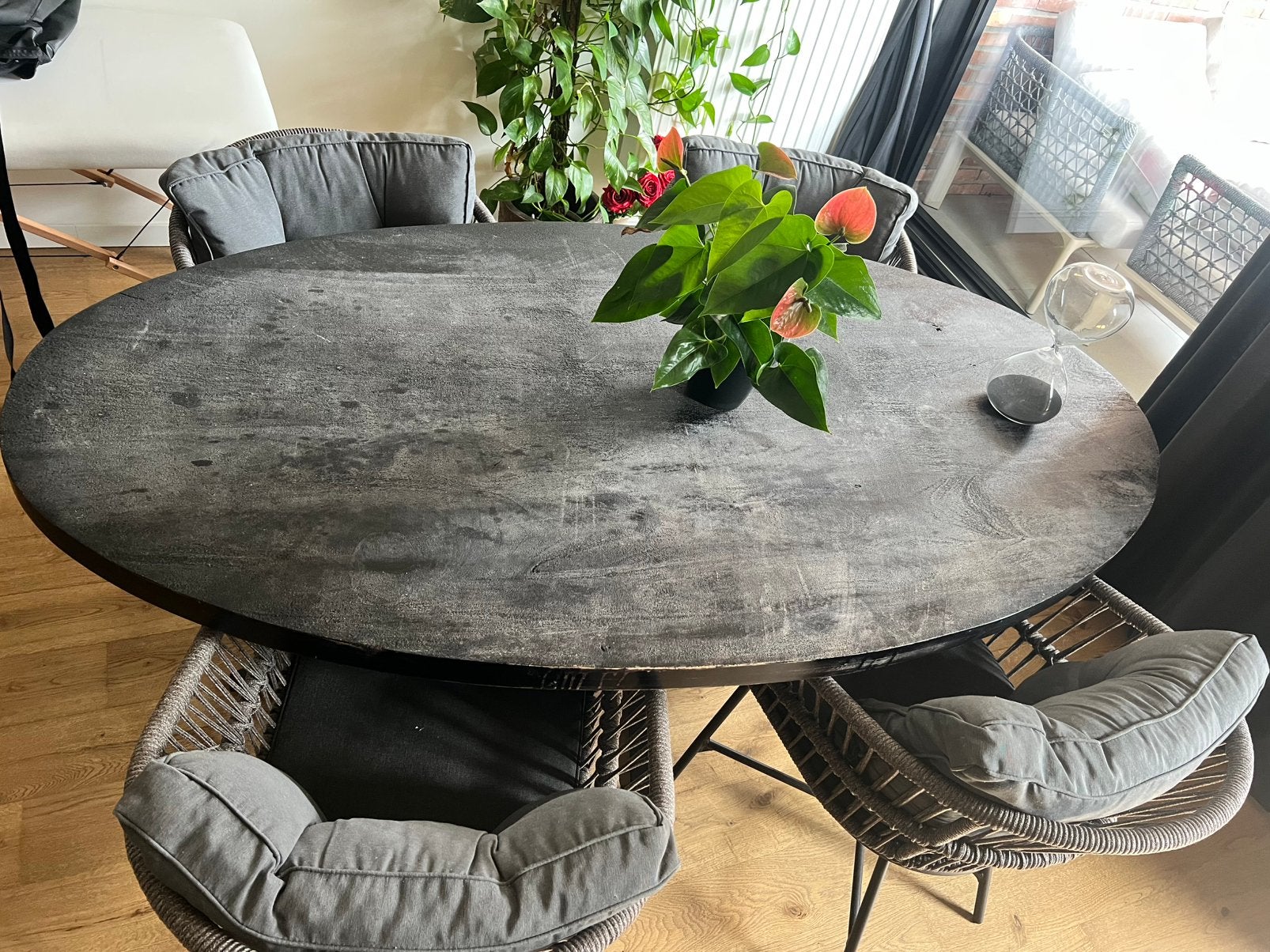 Eettafel ovaal - 190 x 100 x 77(h), Huis en Inrichting, Ophalen, Gebruikt, 50 tot 100 cm, Vijf personen of meer