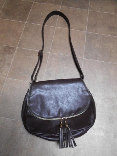 Vintage schoudertas, Ophalen of Verzenden, Zo goed als nieuw, Bruin