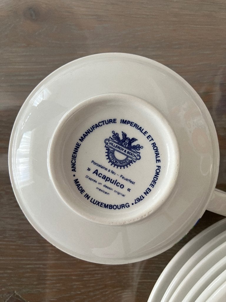 Prachtige vintage set Villeroy & Boch "Acapulco", Antiquités & Art, Antiquités | Céramique & Poterie, Enlèvement