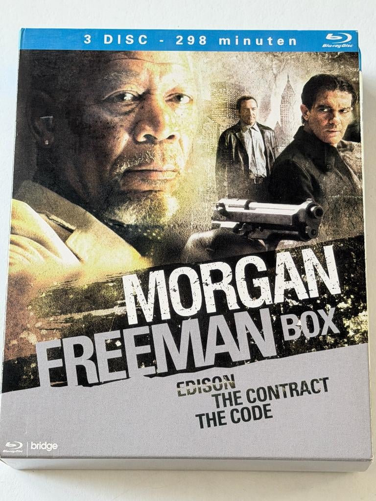 Morgan Freeman Box (3-Blu-ray Disc), Ophalen of Verzenden, Gebruikt, Actie, Boxset