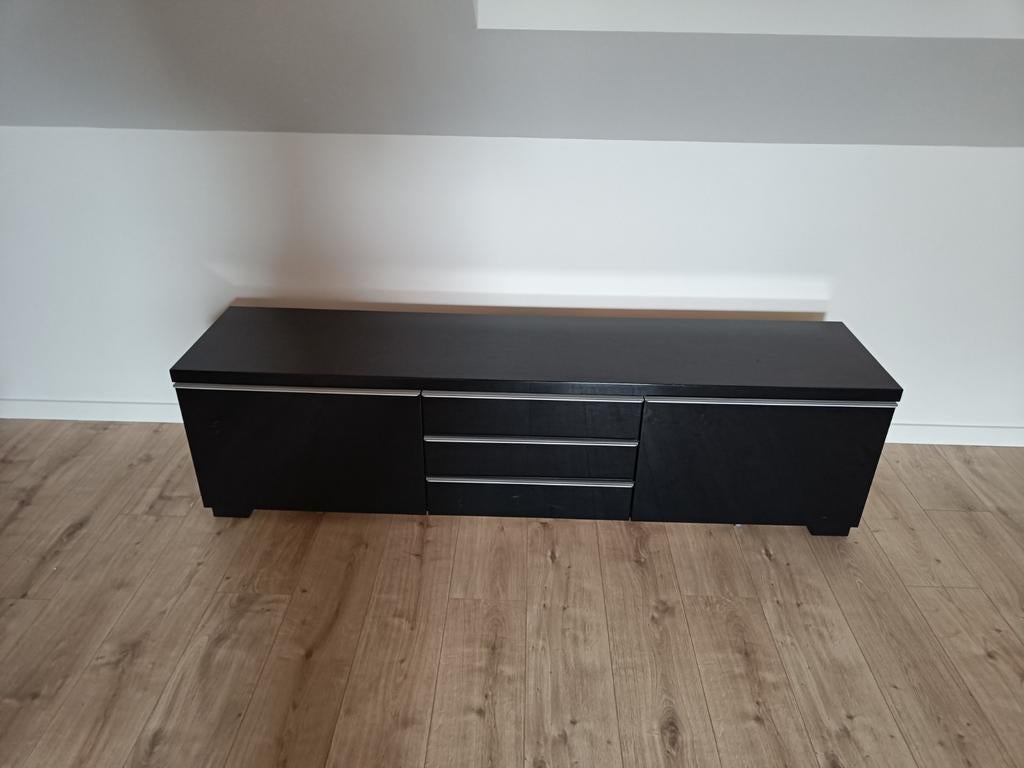 Ikea Besta tv meubel hoogglans zwart, Huis en Inrichting, Ophalen