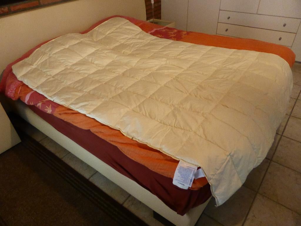 4 jaargetijden dekbed 135/200cm met 90 % ganzendons, Ophalen, Eenpersoons, Wit, Deken of Dekbed